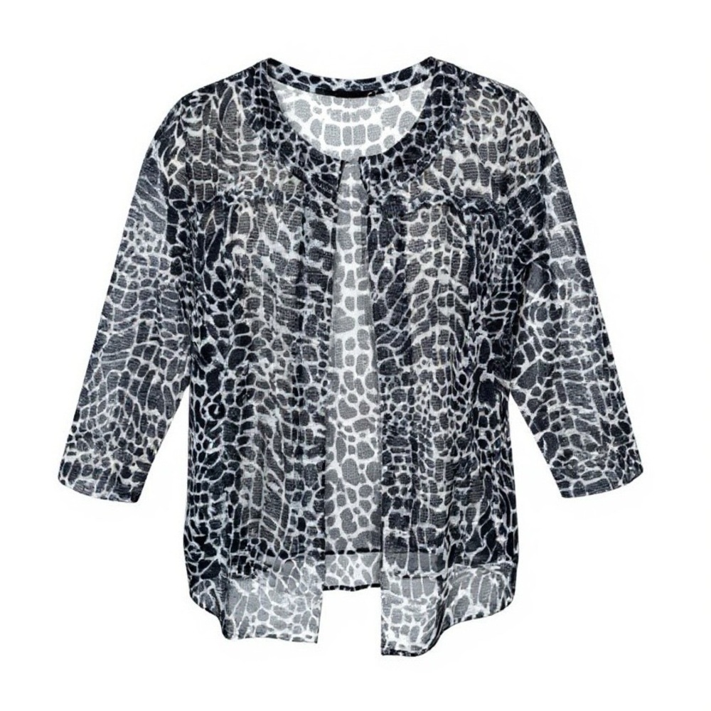 EUC‎ Onque Casuals Animal Print Open Front Cardigan